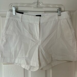 J. Crew 3.5” white chino shorts women size 8